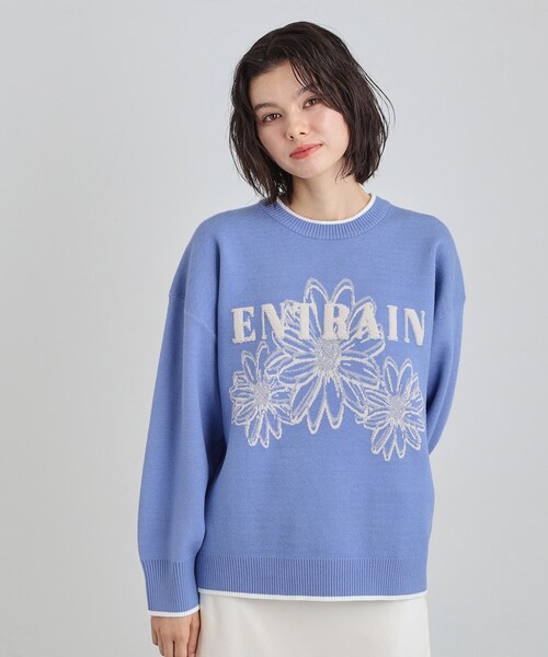THE SHOP TK （ザ ショップ ティーケー ）の「花柄ラメジャカードニット（ニット/セーター・レディース・ブルー/グレー/ブラック・13/12）」の13枚目の写真