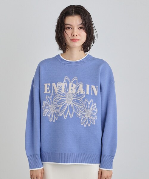 THE SHOP TK （ザ ショップ ティーケー ）の「花柄ラメジャカードニット（ニット/セーター・レディース・ブルー/グレー/ブラック・13/12）」の16枚目の写真