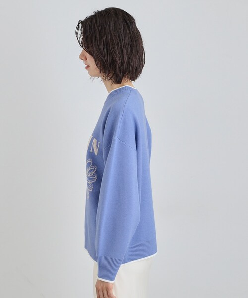THE SHOP TK （ザ ショップ ティーケー ）の「花柄ラメジャカードニット（ニット/セーター・レディース・ブルー/グレー/ブラック・13/12）」の17枚目の写真