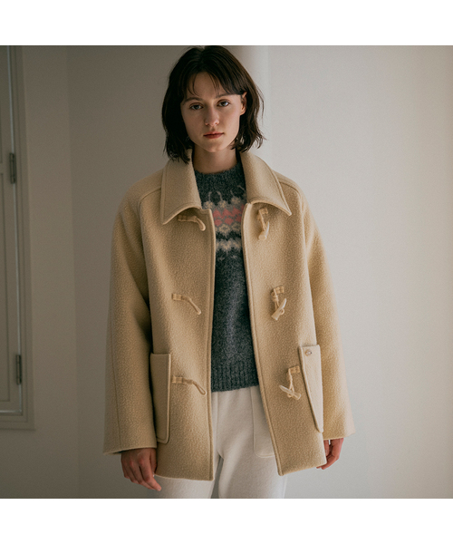 VANONE ATELIER(バノンアトリエ)の「O3743 ウールダッフルコート_Yellow(チェスターコート・レディース・イエロー・SMALL/MEDIUM)」の1枚目の写真
