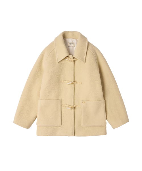 VANONE ATELIER(バノンアトリエ)の「O3743 ウールダッフルコート_Yellow(チェスターコート・レディース・イエロー・SMALL/MEDIUM)」の2枚目の写真