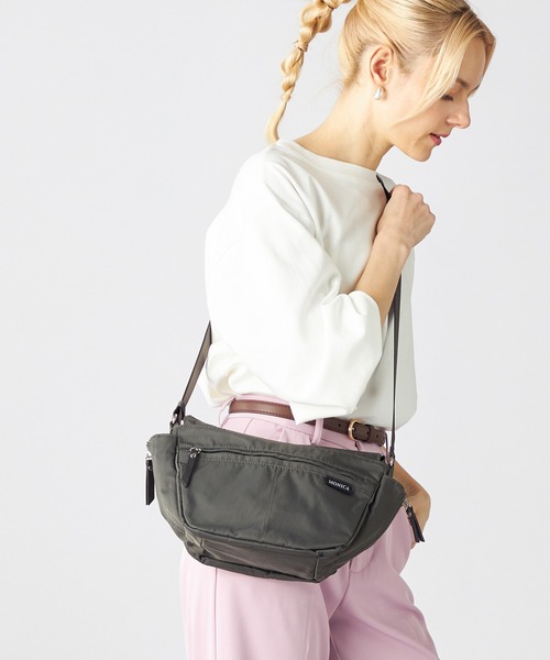 MONICA（モニカ）の「【MONICA】サイドジップミニショルダーバッグ（ショルダーバッグ・レディース・ダークグレー/ネイビー/カーキ/ブラック・FREE）」の13枚目の写真
