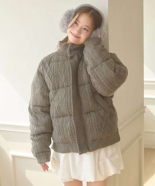 volume knit padded jacket / ボリュームニットナカワタジャケット