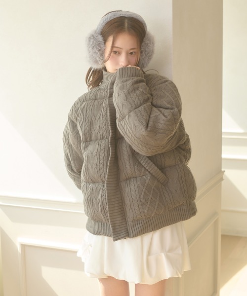 volume knit padded jacket / ボリュームニットナカワタジャケット