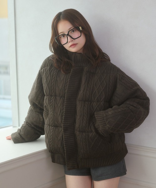 volume knit padded jacket / ボリュームニットナカワタジャケット