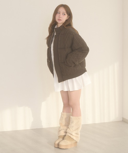 セール】volume knit padded jacket / ボリュームニットナカワタ