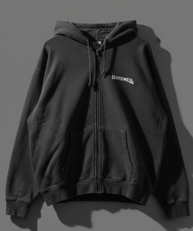 【BIRDWELL/バードウェル】WORDMARK LOCKUP PGM ZIP HOODIE-JP 日本別注 ピグメント加工 ブランドロゴ ジップアップパーカー フーディー