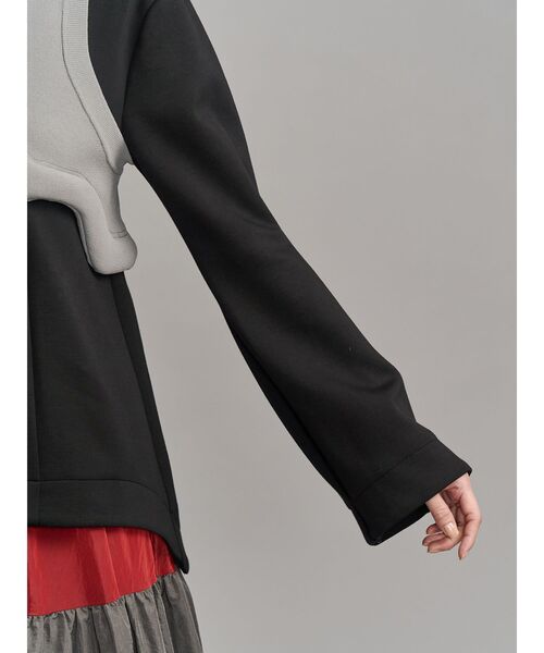 UN3D.（アンスリード）の「GATHER SKIRT DOCKING OP / ギャザースカートドッキングワンピース（ワンピース・レディース・ブラック/グレー・36/38）」の5枚目の写真