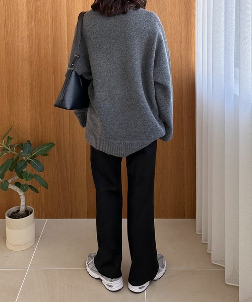 Doux archives(ドゥアルシーヴ)の「ポンチセミフレアパンツ(その他パンツ・レディース・モカ/ブラック・SMALL/MEDIUM)」の8枚目の写真