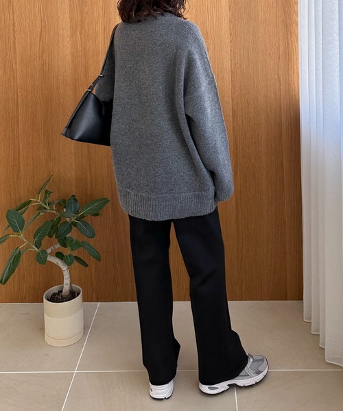 Doux archives(ドゥアルシーヴ)の「ポンチセミフレアパンツ(その他パンツ・レディース・モカ/ブラック・SMALL/MEDIUM)」の9枚目の写真