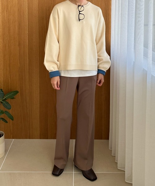 Doux archives(ドゥアルシーヴ)の「ポンチセミフレアパンツ(その他パンツ・レディース・モカ/ブラック・SMALL/MEDIUM)」の22枚目の写真