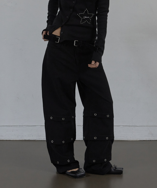 SETUP-EXE(セットアップイーエックスイー)の「PIN TUCK EYELET PANTS / BLACK(その他パンツ・レディース・その他・SMALL/MEDIUM)」の1枚目の写真
