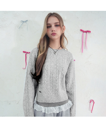 Ecru Round Twist Knit_4Colors