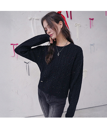 Ecru Round Twist Knit_4Colors