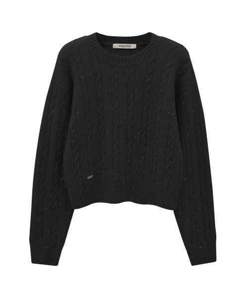 Vivacious(ビバシャス)の「Ecru Round Twist Knit_4Colors(ニット/セーター・レディース・グレー/ピンク/アイボリー/ブラック・FREE)」の10枚目の写真