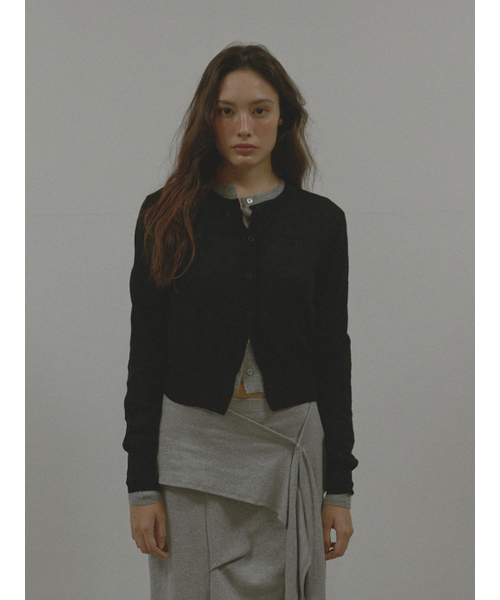 ASURA(アスラ)の「MOHAIR WOOL CARDIGAN (BLACK)(カーディガン/ボレロ・レディース・その他・OS)」の1枚目の写真