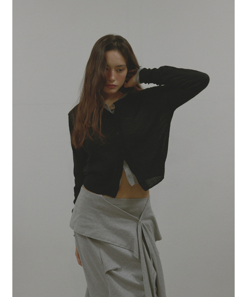ASURA(アスラ)の「MOHAIR WOOL CARDIGAN (BLACK)(カーディガン/ボレロ・レディース・その他・OS)」の4枚目の写真