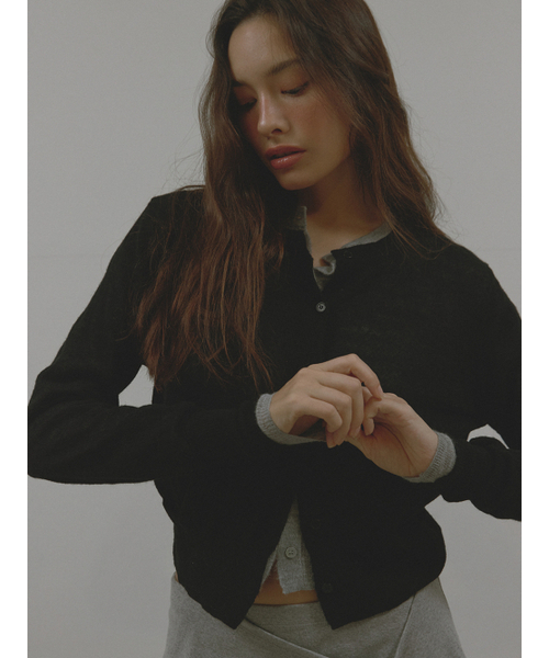 ASURA(アスラ)の「MOHAIR WOOL CARDIGAN (BLACK)(カーディガン/ボレロ・レディース・その他・OS)」の6枚目の写真