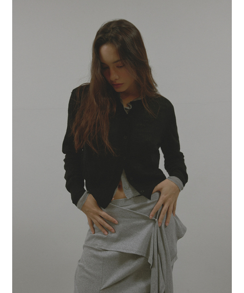 ASURA(アスラ)の「MOHAIR WOOL CARDIGAN (BLACK)(カーディガン/ボレロ・レディース・その他・OS)」の8枚目の写真
