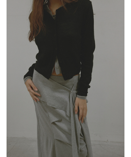 ASURA(アスラ)の「MOHAIR WOOL CARDIGAN (BLACK)(カーディガン/ボレロ・レディース・その他・OS)」の9枚目の写真
