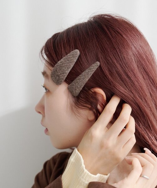 Kastane（カスタネ）の「【fiw.】ツイードピンSET（ヘアピン・レディース・グレー/ブラウン・FREE）」の7枚目の写真