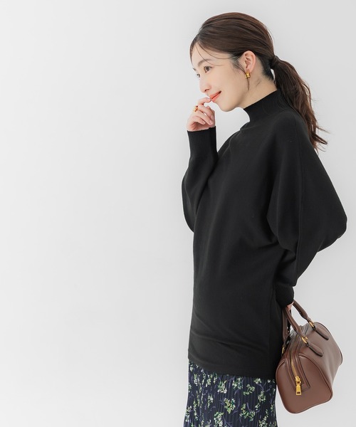 coca（coca）（コカ）の「ボトルネックニットチュニック（チュニック・レディース・グレー/ブラック・L/M/S）」の3枚目の写真