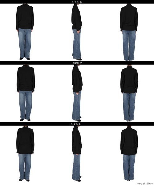 coca（coca）（コカ）の「ボトルネックニットチュニック（チュニック・レディース・グレー/ブラック・L/M/S）」の6枚目の写真