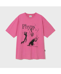 PHYSICAL DEPARTMENT（フィジカル デパートメント）の「バスケットボールダンクシュート半袖Tシャツ_ベリーピンク（Tシャツ/カットソー）」