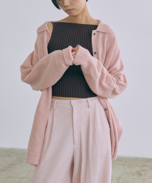 EN NEUME(エンノイム)の「Loose Polo Cardigan(カーディガン/ボレロ・レディース・ブルー/アイボリー/ピンク・FREE)」の13枚目の写真