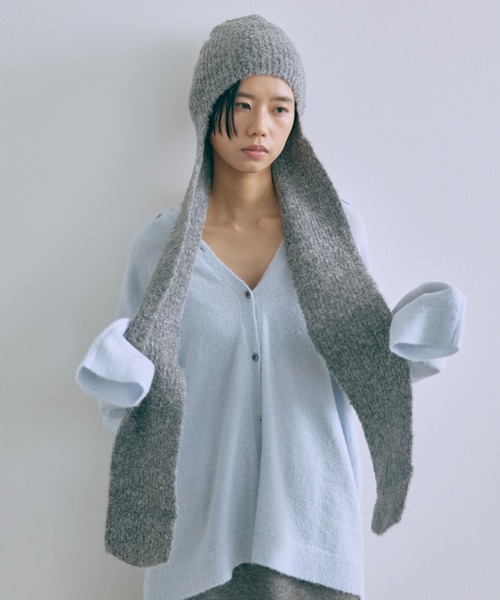 EN NEUME(エンノイム)の「Loose Polo Cardigan(カーディガン/ボレロ・レディース・ブルー/アイボリー/ピンク・FREE)」の6枚目の写真