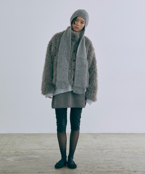EN NEUME(エンノイム)の「Loose Polo Cardigan(カーディガン/ボレロ・レディース・ブルー/アイボリー/ピンク・FREE)」の22枚目の写真