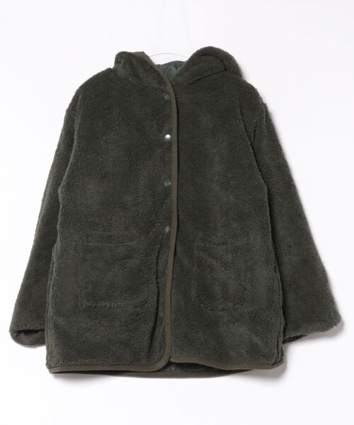 Rydia（リディア）の「中綿×ボアリバーシブルブルゾン（ブルゾン・レディース・ブラック/カーキ/ベージュ・M）」の7枚目の写真