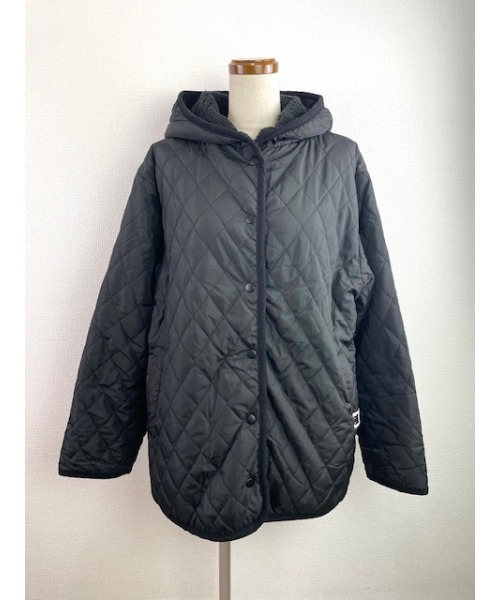 Rydia（リディア）の「中綿×ボアリバーシブルブルゾン（ブルゾン・レディース・ブラック/カーキ/ベージュ・M）」の2枚目の写真