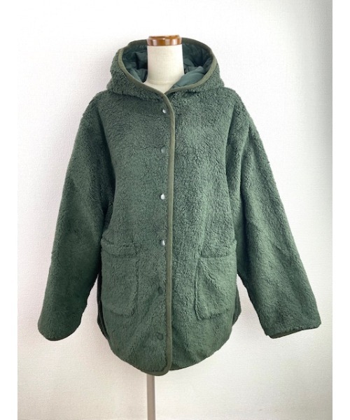 Rydia（リディア）の「中綿×ボアリバーシブルブルゾン（ブルゾン・レディース・ブラック/カーキ/ベージュ・M）」の20枚目の写真