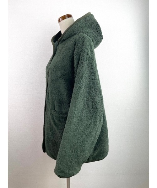 Rydia（リディア）の「中綿×ボアリバーシブルブルゾン（ブルゾン・レディース・ブラック/カーキ/ベージュ・M）」の21枚目の写真