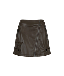W FAUX LEATHER A-LINE SQ_BR