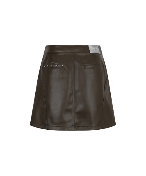 ANEW GOLF（アニューゴルフ）の「W FAUX LEATHER A-LINE SQ_BR（スカート・レディース・その他・SMALL/MEDIUM/LARGE/XX-SMALL/X-SMALL）」の2枚目の写真