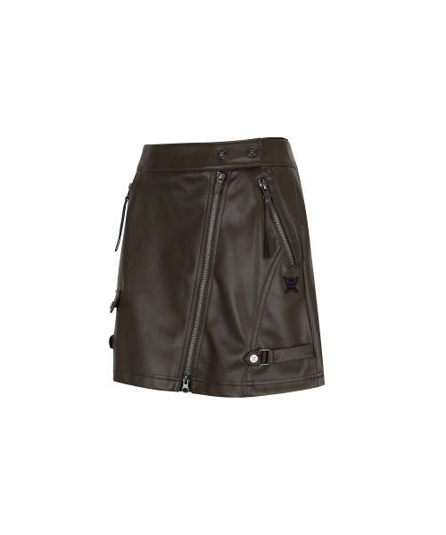 ANEW GOLF（アニューゴルフ）の「W FAUX LEATHER A-LINE SQ_BR（スカート・レディース・その他・SMALL/MEDIUM/LARGE/XX-SMALL/X-SMALL）」の3枚目の写真