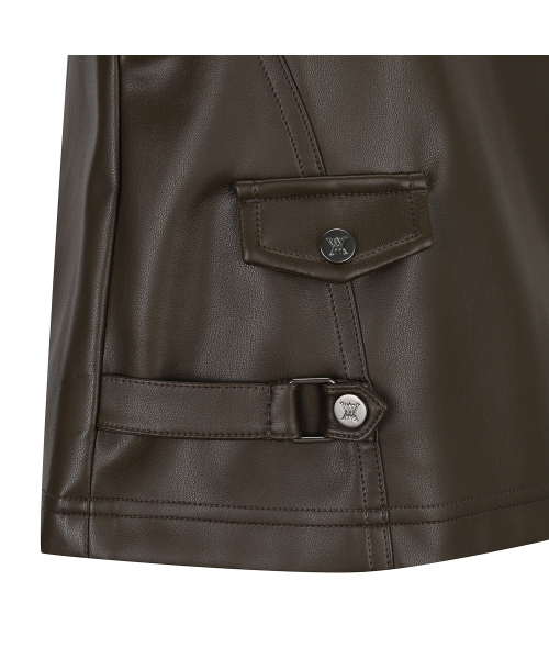 ANEW GOLF（アニューゴルフ）の「W FAUX LEATHER A-LINE SQ_BR（スカート・レディース・その他・SMALL/MEDIUM/LARGE/XX-SMALL/X-SMALL）」の5枚目の写真