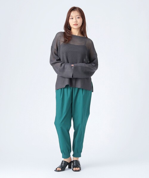 BEAMS HEART（ビームスハート）の「メッシュ オーバー ニット（ニット/セーター・レディース・ブラウン系その他4/ブラック/ホワイト系その他5・FREE）」の10枚目の写真