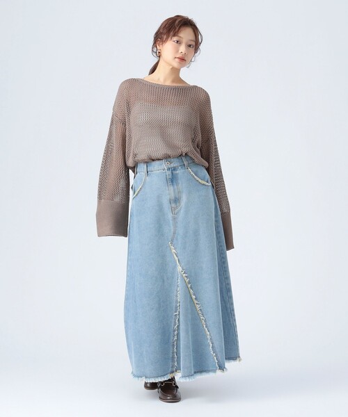 BEAMS HEART（ビームスハート）の「メッシュ オーバー ニット（ニット/セーター・レディース・ブラウン系その他4/ブラック/ホワイト系その他5・FREE）」の14枚目の写真