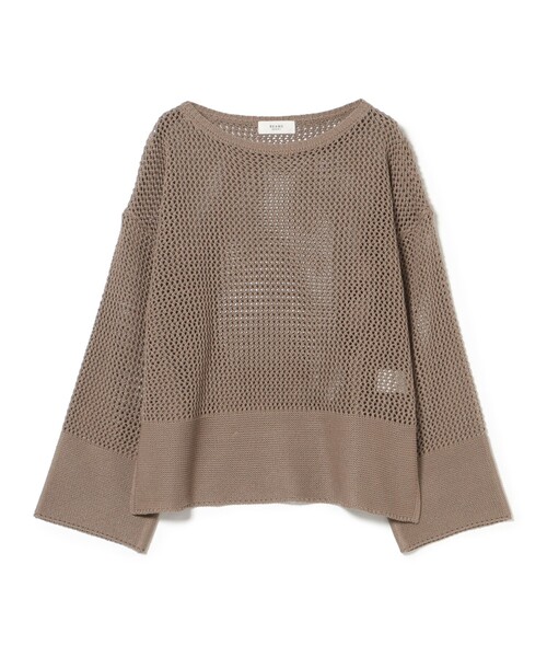BEAMS HEART（ビームスハート）の「メッシュ オーバー ニット（ニット/セーター・レディース・ブラウン系その他4/ブラック/ホワイト系その他5・FREE）」の5枚目の写真