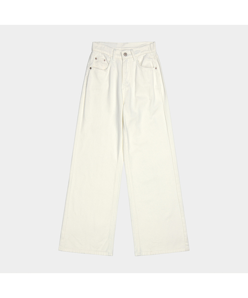 PIGMENT(ピグメント)の「ツイルホワイトジーンズ (PBE03S-WPTW005)(その他パンツ・レディース・ホワイト・SMALL/MEDIUM/LARGE/X-LARGE)」の1枚目の写真