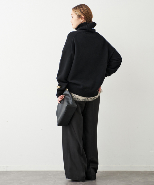 美品✨ドゥーズィエムクラス　 ミドルゲージタートルニット　セーター ブラック黒 ミドルゲージタートル（ニット/セーター）｜Deuxieme Classe