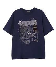 CAT DO IT オーバーサイズ 半袖Tシャツ (VS0113) ネイビー