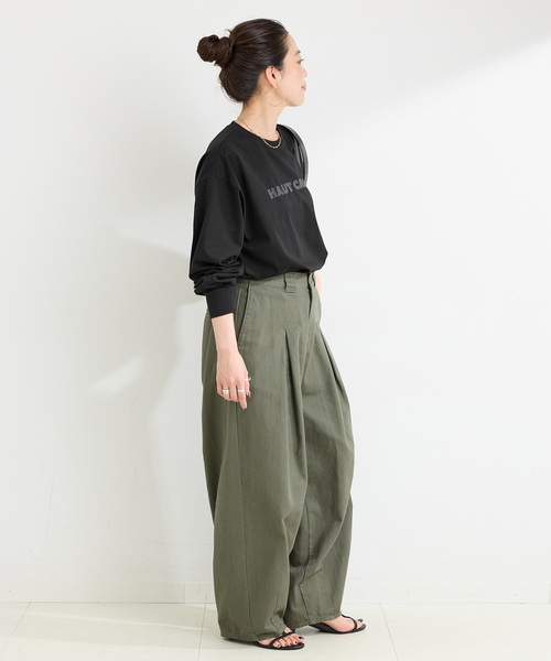 B.C STOCK（ベーセーストック）の「《追加2》手洗い可 / フロッキープリントロゴロンTEE（Tシャツ/カットソー・レディース・ホワイト/ブラック・FREE）」の9枚目の写真
