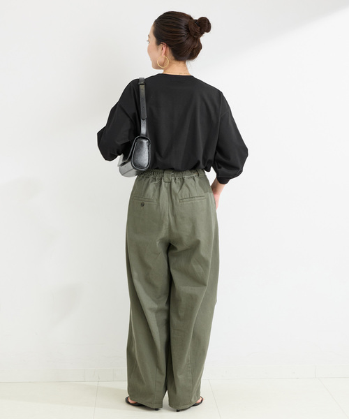 B.C STOCK（ベーセーストック）の「《追加2》手洗い可 / フロッキープリントロゴロンTEE（Tシャツ/カットソー・レディース・ホワイト/ブラック・FREE）」の10枚目の写真