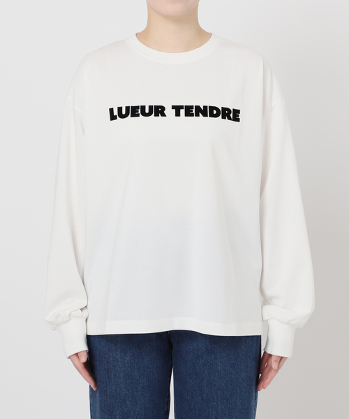 B.C STOCK（ベーセーストック）の「《追加2》手洗い可 / フロッキープリントロゴロンTEE（Tシャツ/カットソー・レディース・ホワイト/ブラック・FREE）」の5枚目の写真