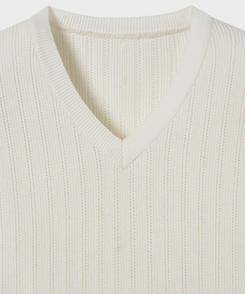 NONBLANK(ノンブランク)の「パンチングニットベスト_CREAM(ベスト・メンズ・その他・MEDIUM/X-LARGE/LARGE)」の2枚目の写真