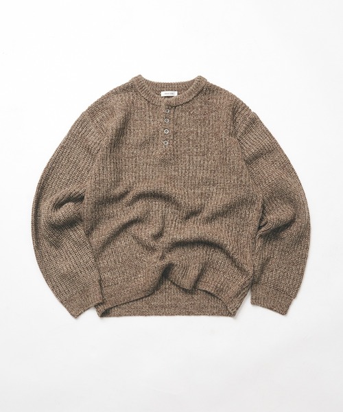 Melange Henry Neck Knit / メランジヘンリーネックニット（ニット
